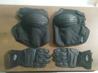 Icon Knee pads and Leather Gloves