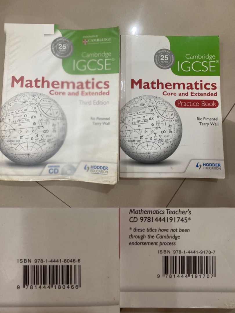 Igcse math core and extended course book practise book hobbies