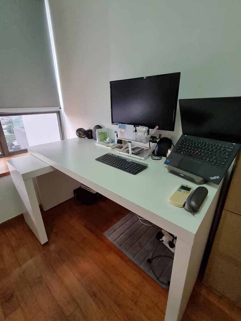 IKEA expanding work desk, Furniture & Home Living, Furniture, Tables