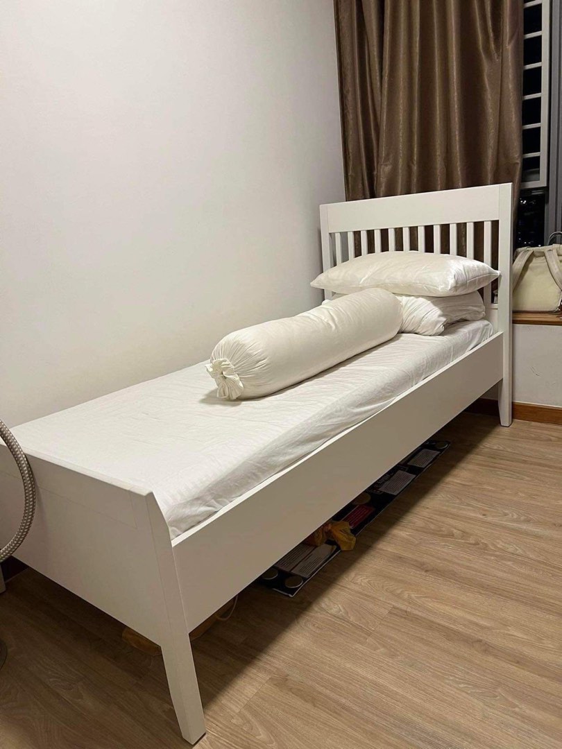 Ikea single bed frame only (NO mattress), Furniture & Home Living