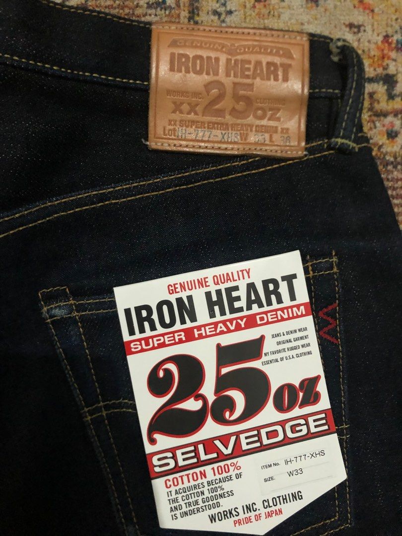 Iron Heart 777 XHS 25 Oz Size 33 not Nudie Flat Head Momotaro, Fesyen