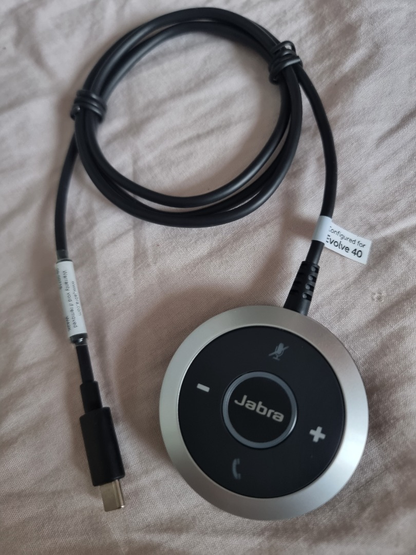 Jabra USBC connector with controller for Evolve 40 headset, Audio