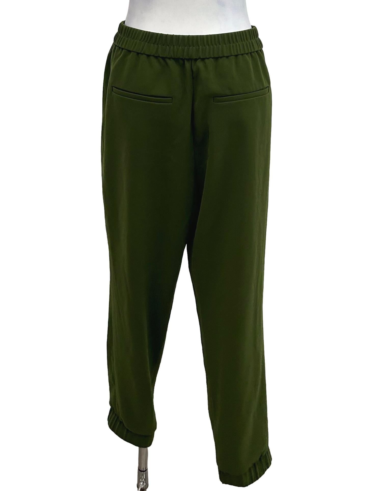 J.Crew Olive Green Elasticated Pants, Women's Fashion, Bottoms