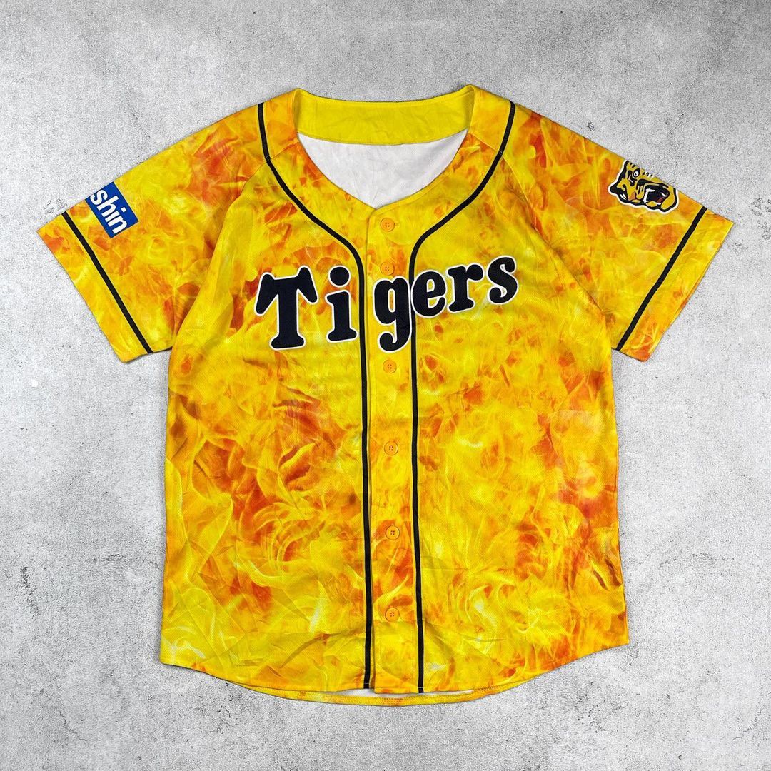 JERSEY BASEBALL JAPAN TIGERS OFFICIAL, Fesyen Pria, Pakaian , Lainnya