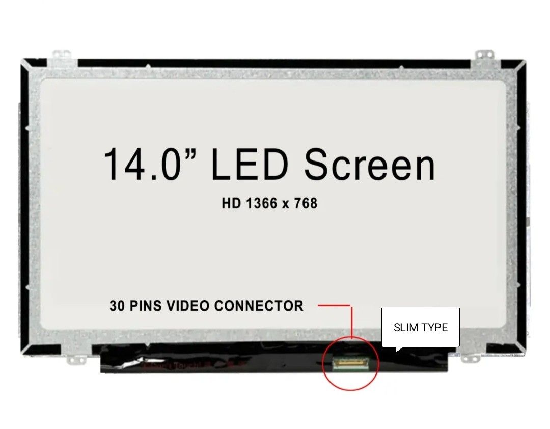 Lcd Laptop 14.0 inch 30pin (Category: Laptops & Notebooks) located in Bacoor. Submitted by ivanyun (Listing ID 1268738084, Image 1). Description: Genuine used Lcd for Laptop slim 30pins led test to sawa all you want before bayad pickup OR cod available naman po be sure lang na compatible sa unit nila 👍 pwede test agad before bayad.