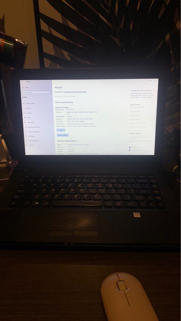 Lenovo i3 laptop (Category: Laptops & Notebooks) located in Batangas. Submitted by midnightlight. (Listing ID 1268743585, Image 3). Description: Lenovo intel core i3 With charger See pics for device info.