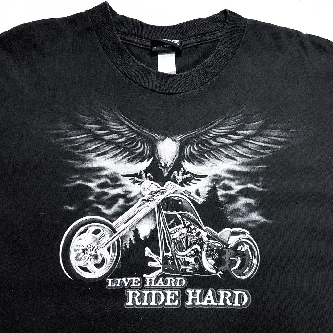 Live Hard Ride Hard, Men's Fashion, Tops & Sets, Tshirts & Polo Shirts ...