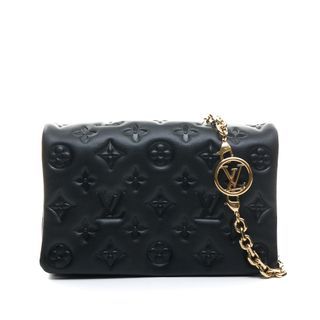 Louis Vuitton Coussin Pochette Embossed Crossbody bag in Lambskin, Gold Hardware · Black