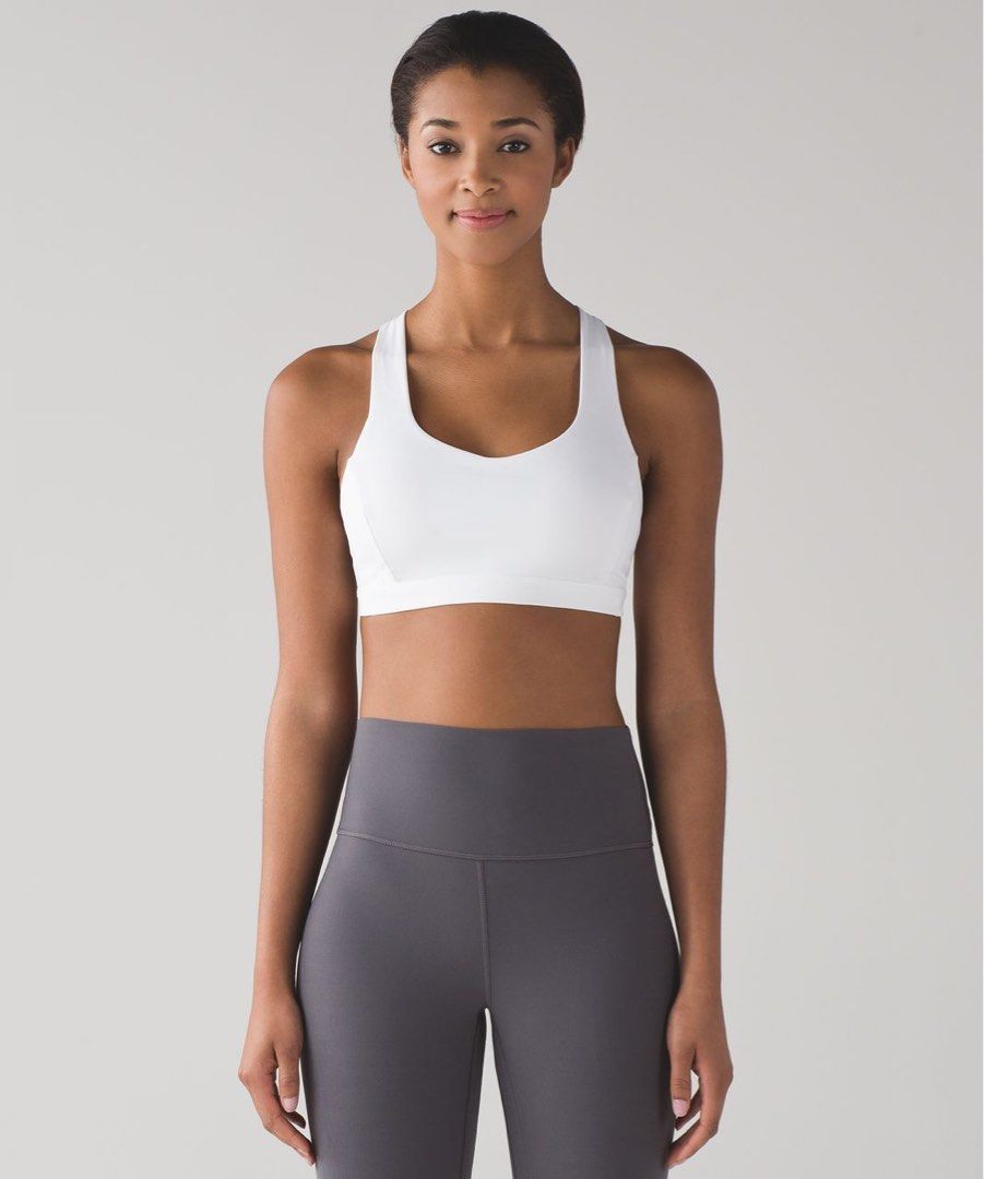NWT-Lululemon Free to be Serene White Longline Sports Bra, Size 4 C/D Cup
