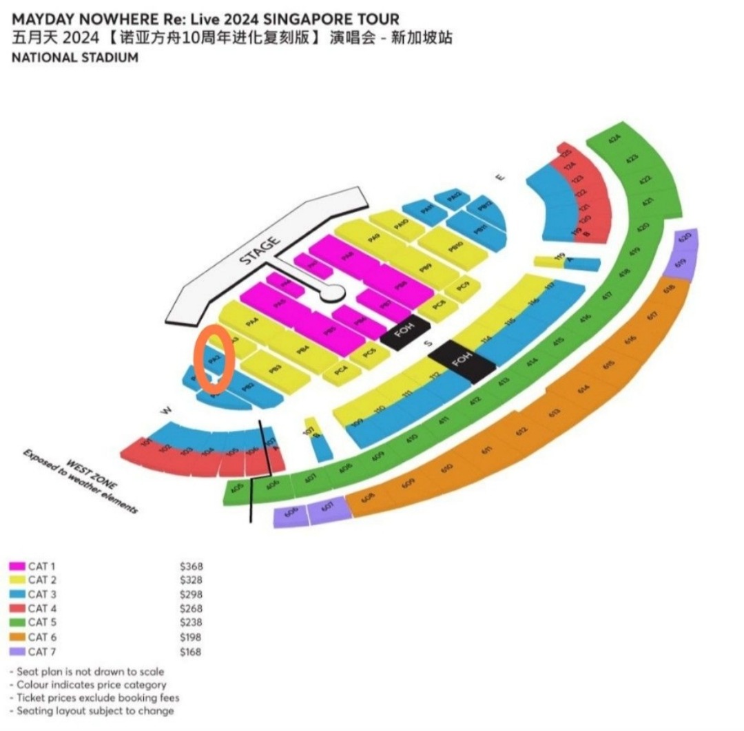 Mayday 13 Jan 2024 Concert Ticket Side by Side Seats!, Tickets