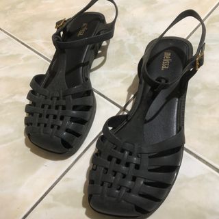 Melissa aranha quadrada black sandals shoes