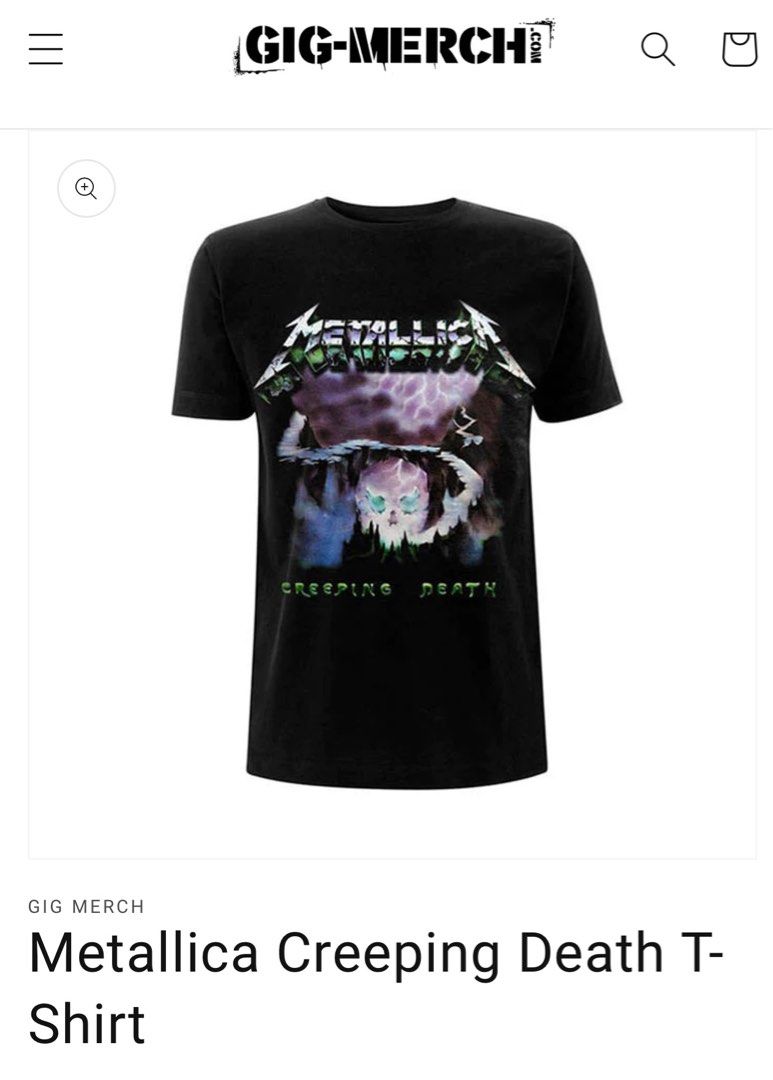 Metallica creeping death shirt new arrivals
