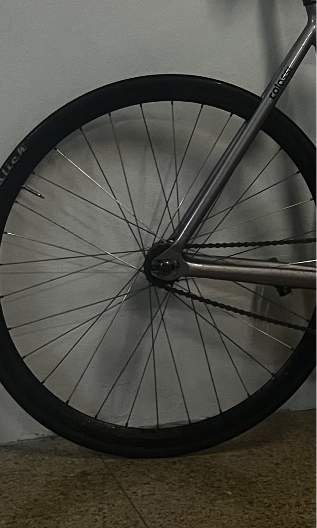 Pédalier Vélo Piste Miche Pistard 2.0 Argent - 165 Mm, Plateau 48T, Vitesse Unique