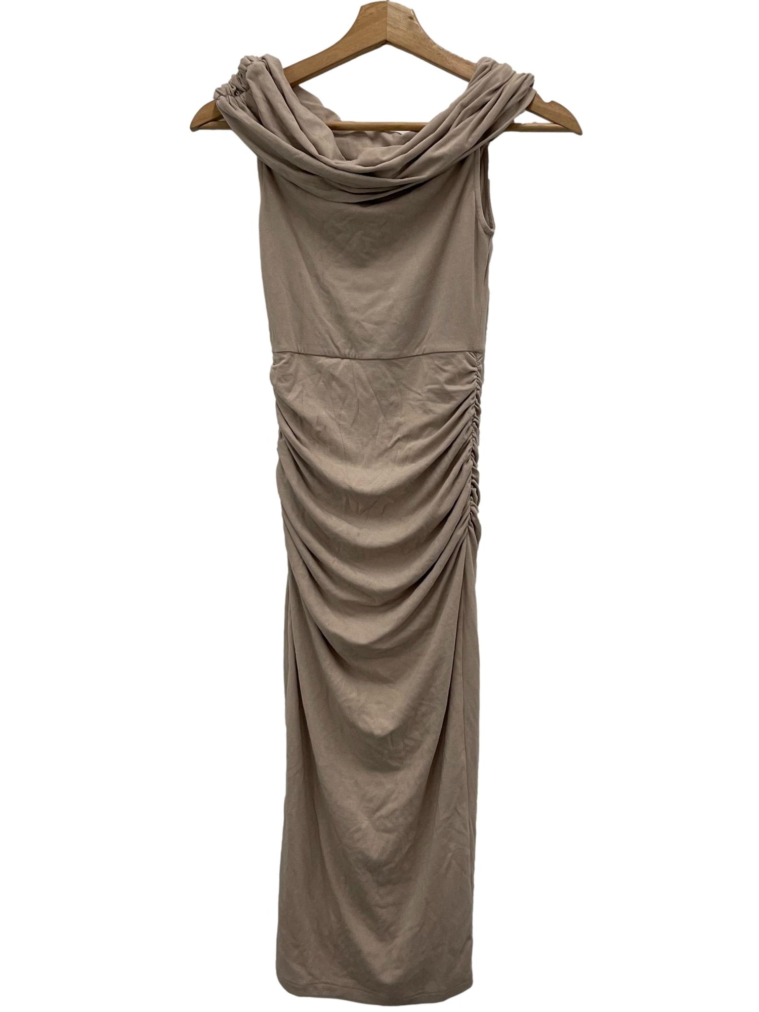 Mikayla Nude Ruched Bodycon Dress, Women's Fashion, Dresses & Sets