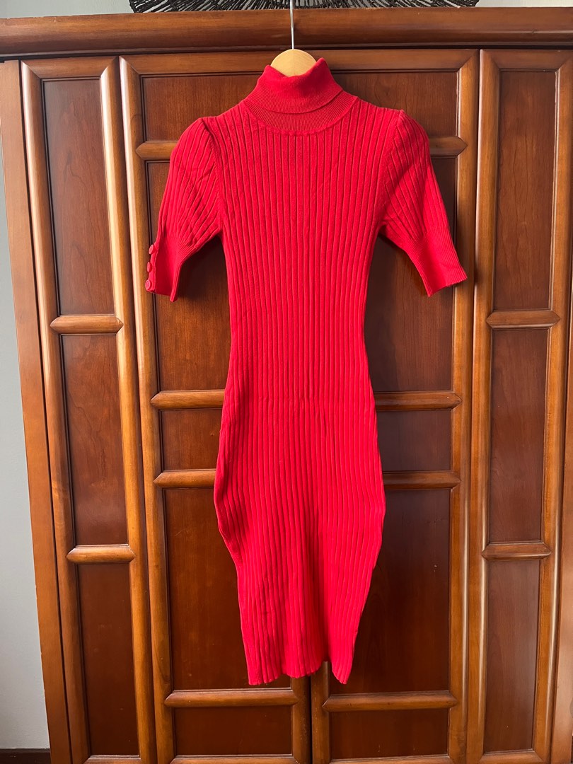 Moda International Red Knit Dress Women s Fashion Dresses Sets