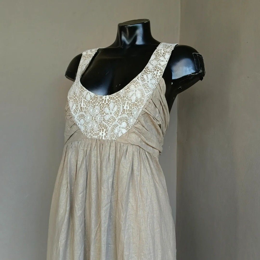 MOLLY NEW YORK LINEN DRESS Fesyen Wanita Pakaian Wanita Gaun