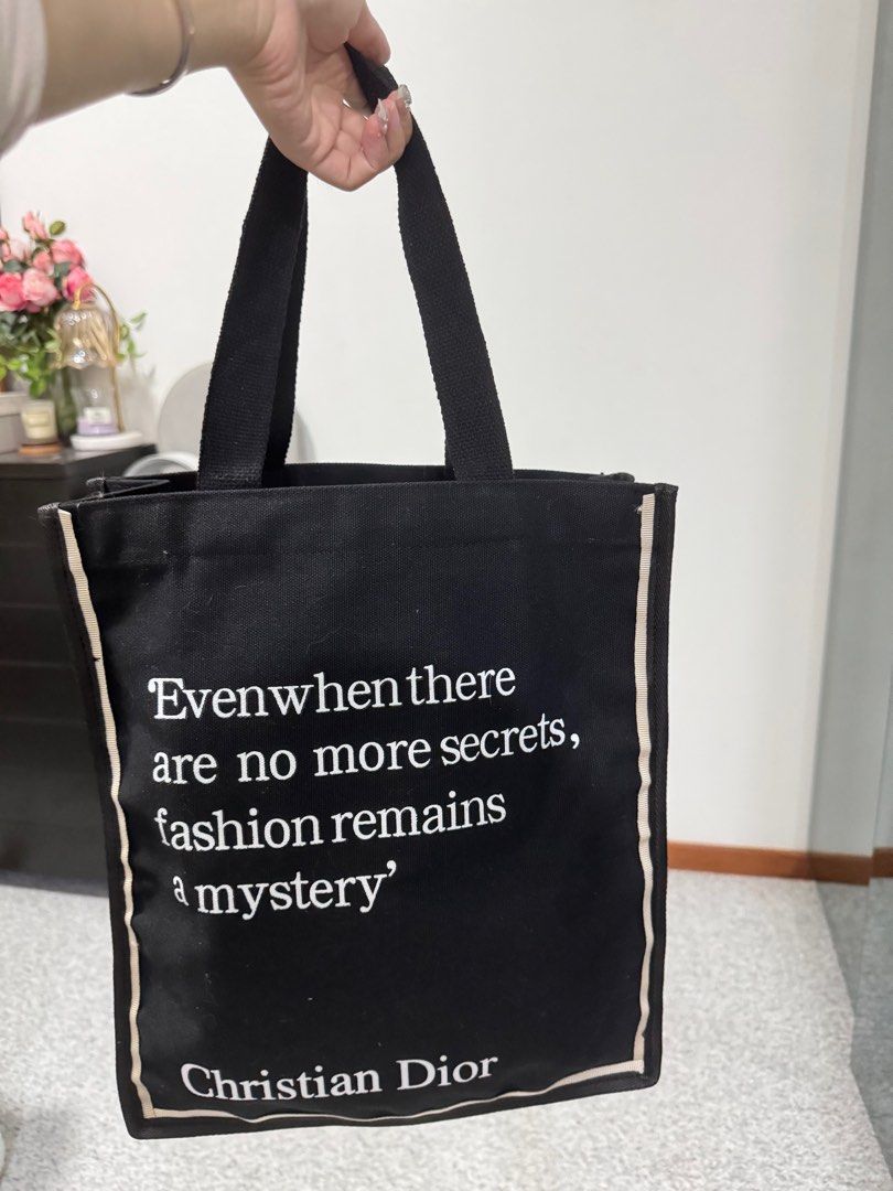 Christian dior quote tote bag outlet