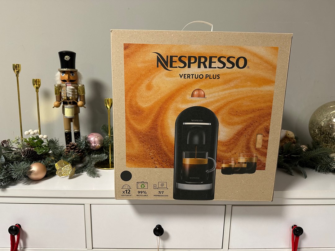NESPRESSO Vertuo Plus black GCB2 Coffee Machine, TV & Home Appliances ...