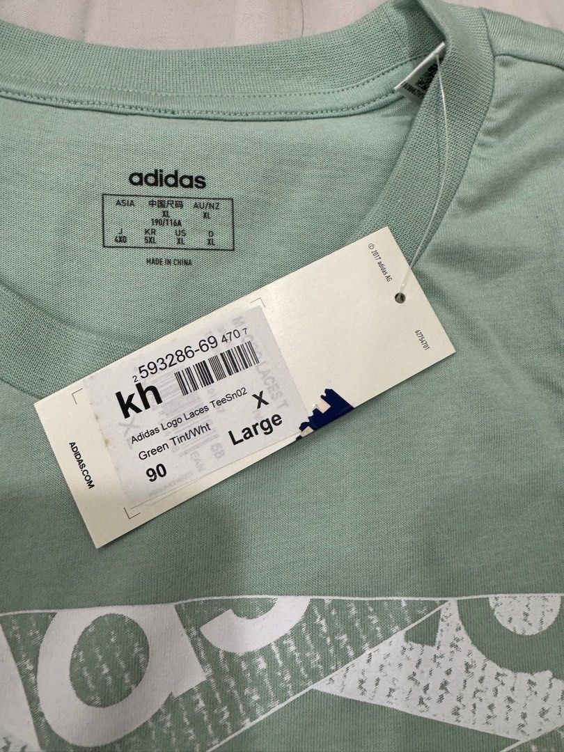new adidas tshirt green original XL