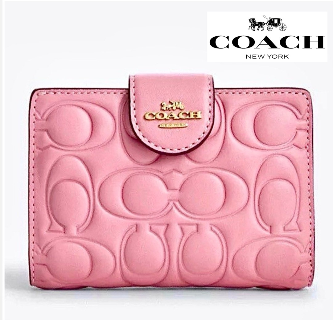 Coach pink lemonade wallet best sale