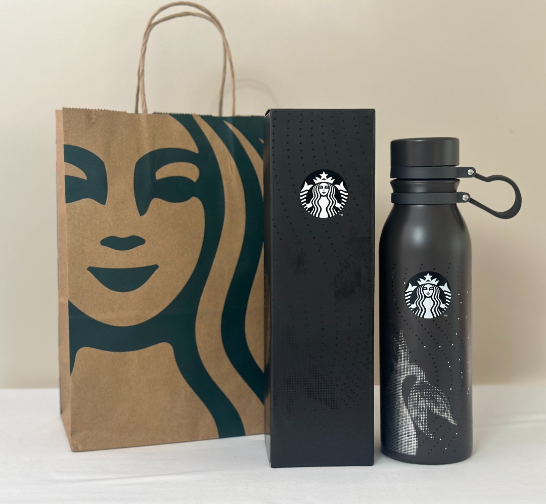NEW! STARBUCKS 2024 EBONY STAINLESS STEEL TUMBLER, Furniture & Home