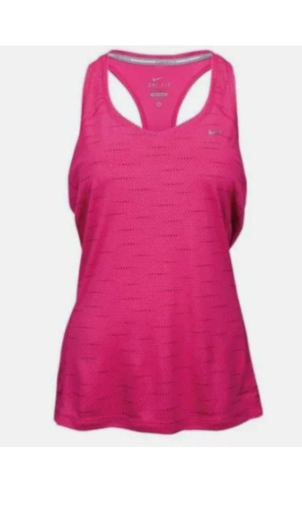 Nike running printed miler tank hot Pink tank top nike Olah Raga