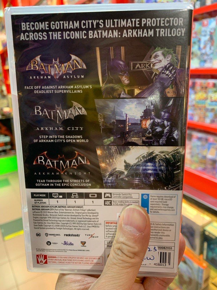 NEW AND SEALED Nintendo Switch DC Game Batman Arkham Trilogy, Video Gaming,  Video Games, Nintendo on Carousell