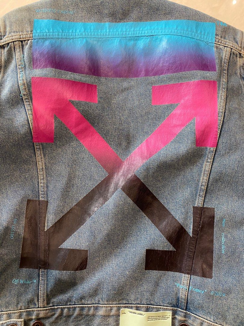 Off white deals denim jacket gradient