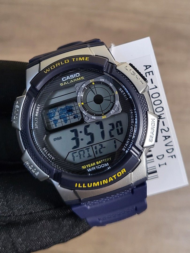 Harga jam casio world time illuminator discount