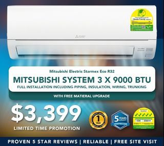 **Promo** Brand New Mitsubishi Electric Starmex Eco Aircon System 3 (5Ticks)