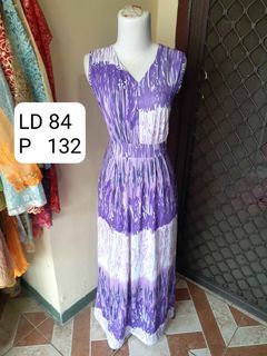 Purple Dress Long Maxi Dress V Neck Sleeveless Dress Motif