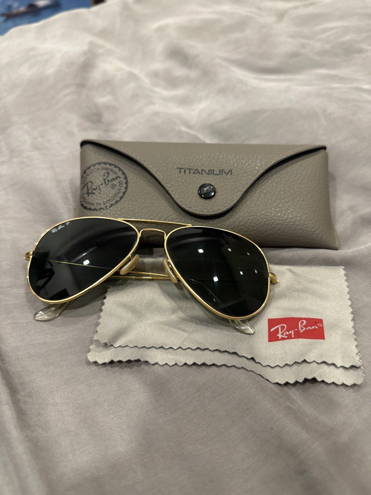Rb8041 aviator titanium polarized sales