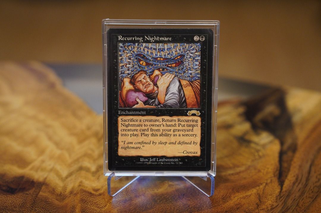 Recurring Nightmare [Exodus]  Recurring nightmares, Magic the gathering  cards, Nightmare