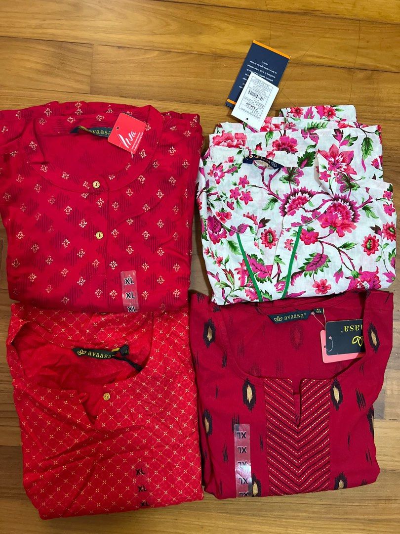 Red kurtis cheap for ladies