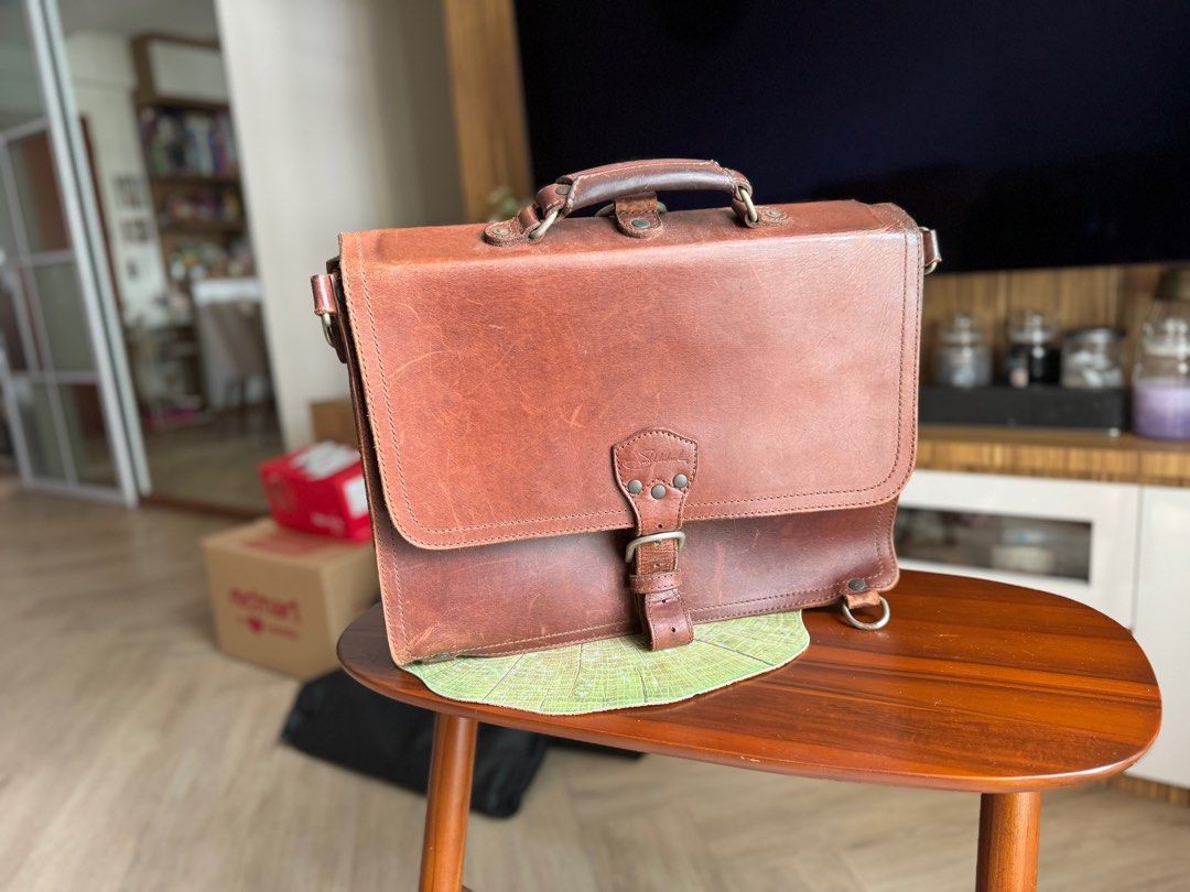 Saddleback thin outlet briefcase