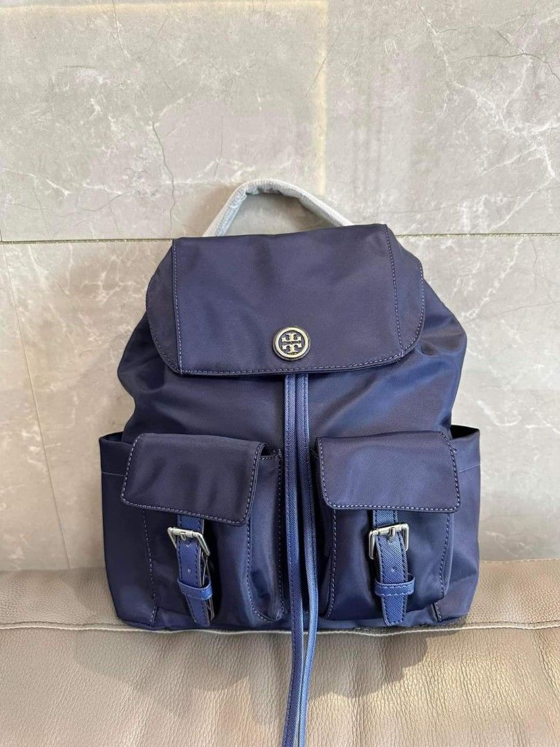 SALE TORY BURCH NYLON BACKPACK Navy blue
