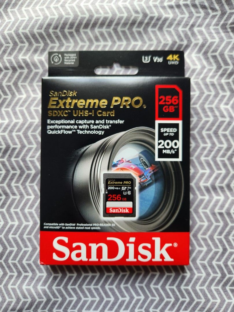 Sandisk Extreme Pro 256GB SD Card UHS-I V30, Mobile Phones & Gadgets ...