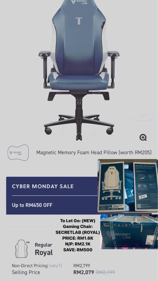 Secret Lab Gaming Chair Titan Evo, Furniture & Home Living, Furniture