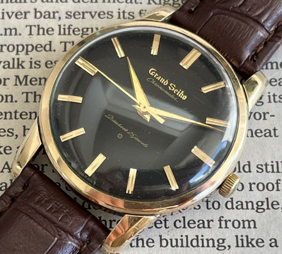 SEIKO Grand Seiko First 型號J14070 GS 黑色錶盤天文台獅子獎章cal