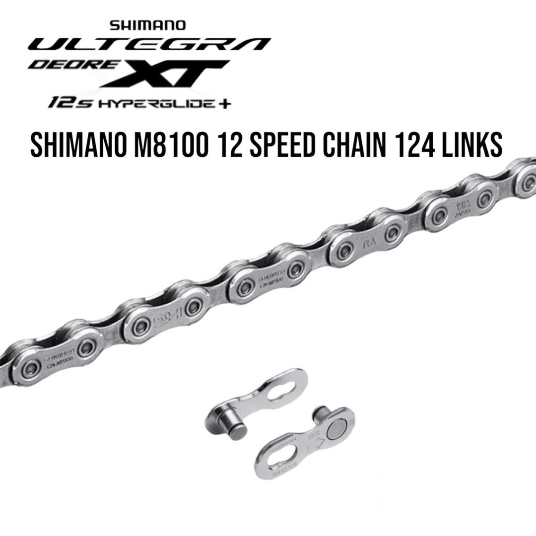 Shimano CNM8100 Deore XT / Ultegra 12 Speed Chain with Quick Link. 124 Links, Sports Equipment