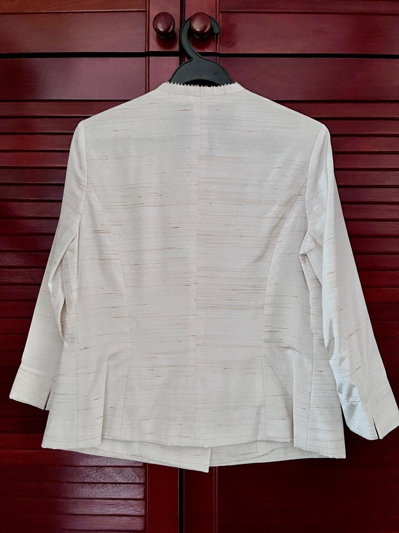 White silk jacket for ladies hotsell