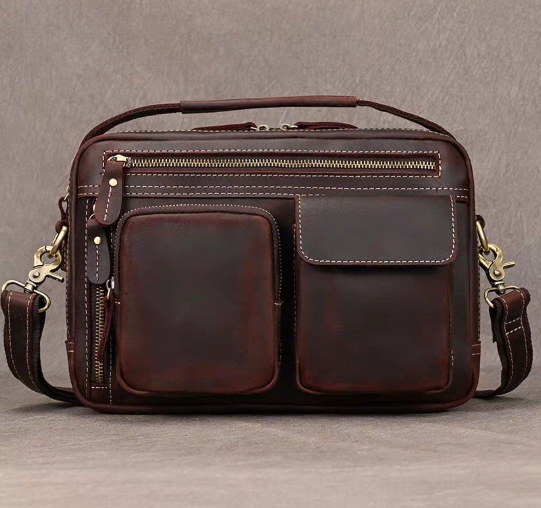 Genuine leather bags for on sale men