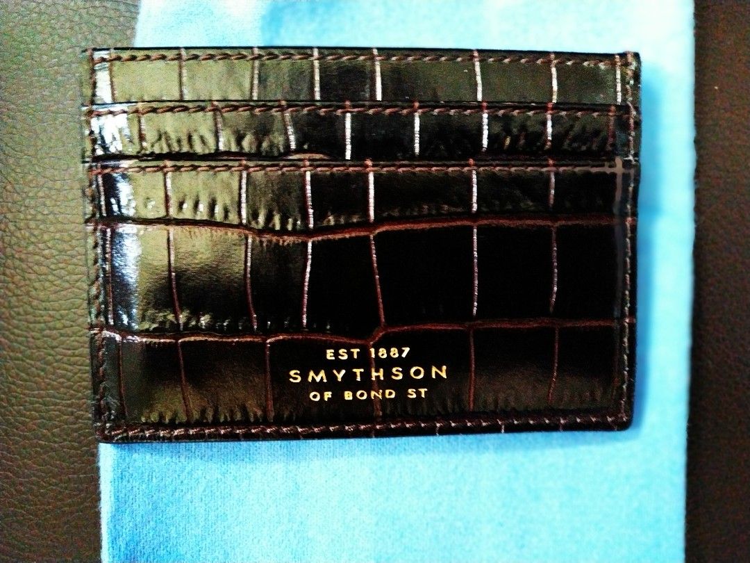 Smythson Croc Embossed Calf Leather Card Holder (Category: Luxury Bags & Wallets) located in Muntinlupa City. Submitted by silent_mute (Listing ID 1268786747, Image 3). Description: Gcash/BDO.