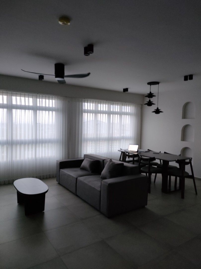 Sofa (Category: Sofas) located in Singapore. Submitted by wiffv (Listing ID 1268795472, Image 3). Description: just delivered 28th November 2023. reason for selling : too dark for our newly renovated house 3 seater sofa, dimensions as per photo leathaire material colour dark grey feel free to ask for more pictures.