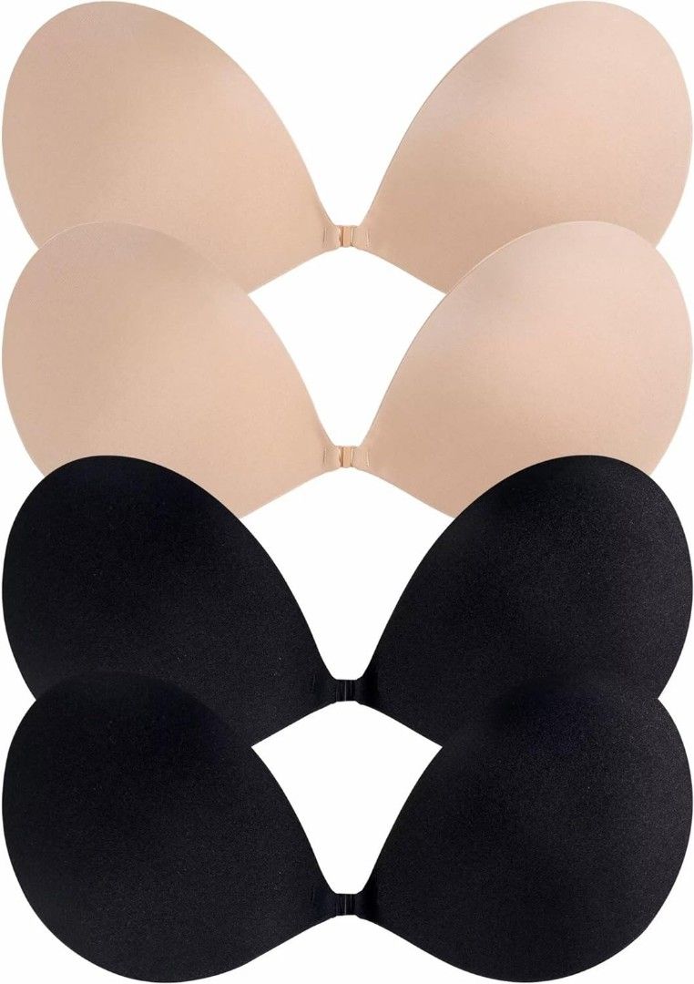 Sticky Bras Push Up - 4Pairs Adhesive Invisible Silicone Bra