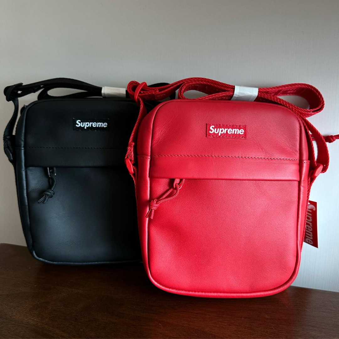 Supreme Leather Shoulder Bag 斜孭袋皮質斜咩袋, 名牌, 手袋及銀包