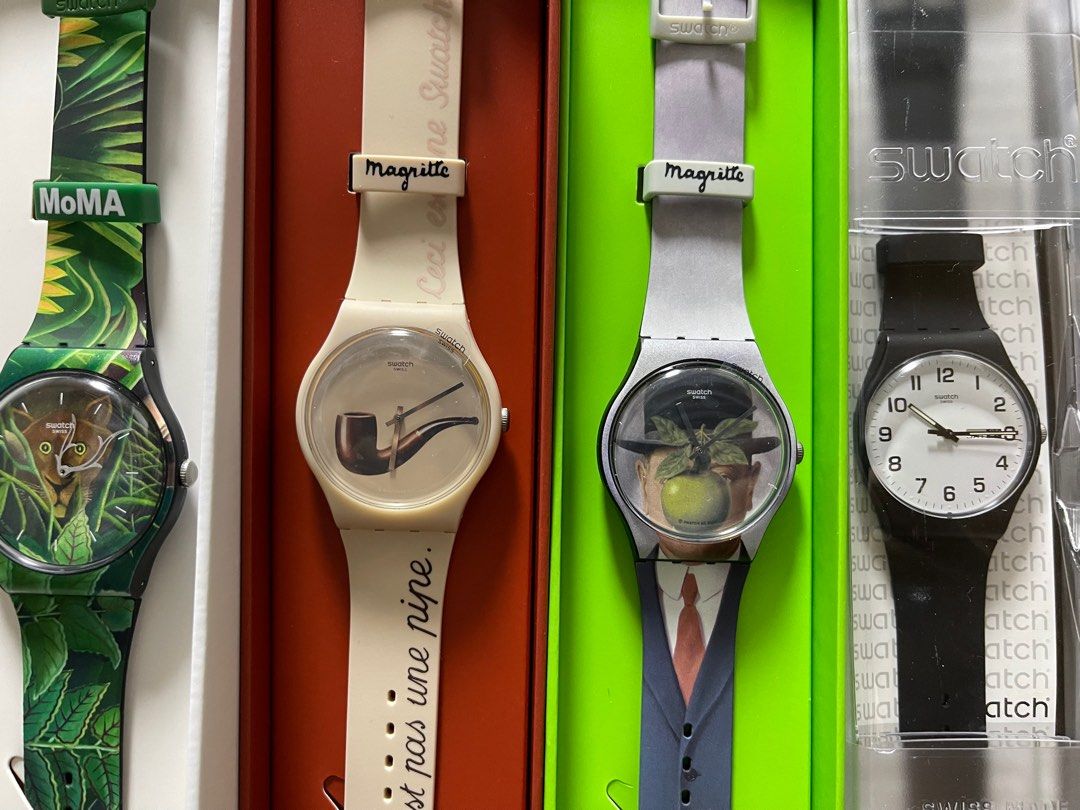 Swatch Watch With Box MOMA Sistem51 Hodinkee Art Journey Twice Again SUOZ351 SUOZ352 SUOZ333 SUOZ350 SUTZ404 SUOB705 Men s Fashion Watches Accessories Watches on Carousell