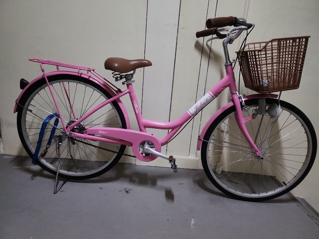 Taiwan made single speed ladies joker city bike in pink