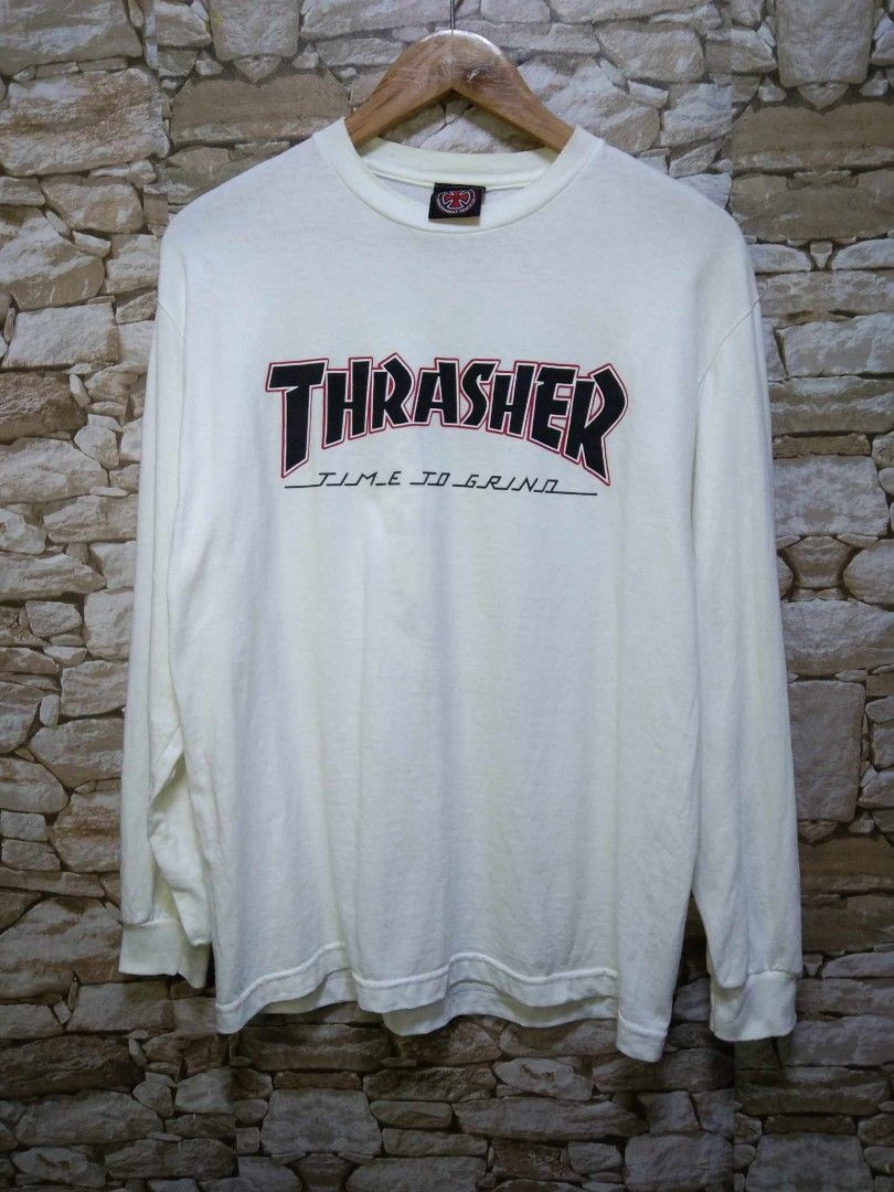 Long Sleeve Thrasher X Independent Logo Thrasher X Independent LS Shirt, Men's Fashion, Tops Sets, Tshirts Polo  Shirts On Carousell