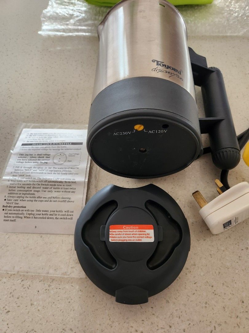 Toyomi traveller jug kettle, TV & Home Appliances, Kitchen Appliances